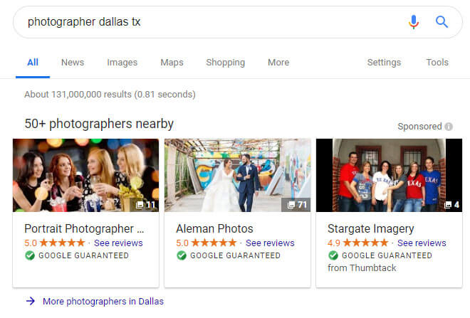 Photos appearing in LSAs