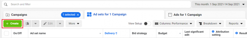 Creating a new hyperlocal ad with Facebook brand awareness ad campaigns