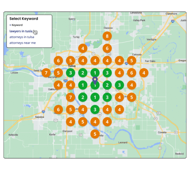 Local Search Grid in BrightLocal
