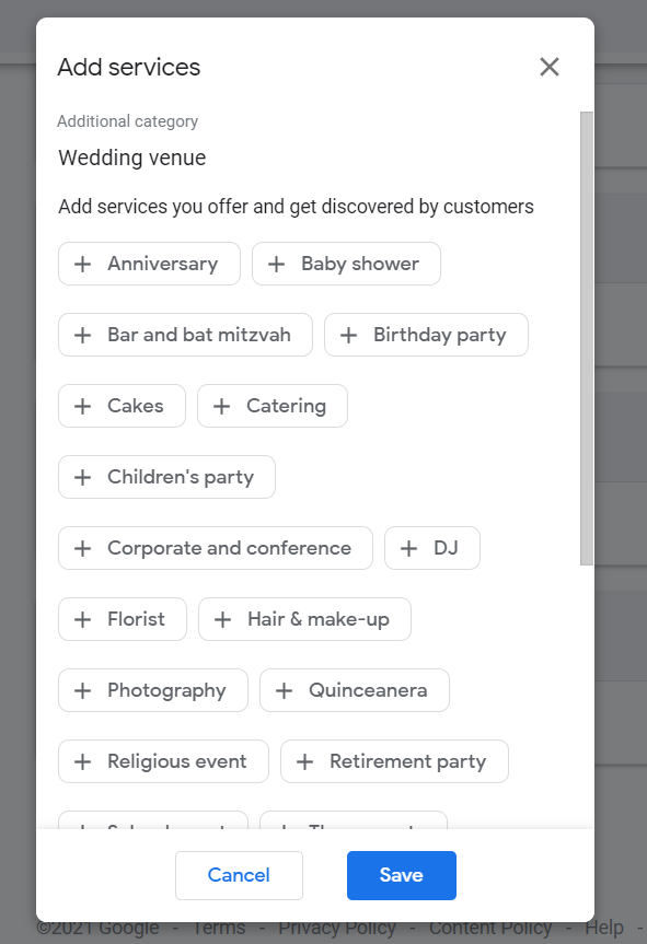 Google My Business Hotels Services