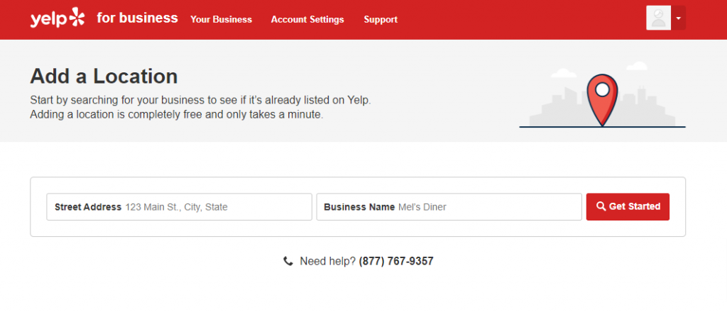 Add Location Yelp Location